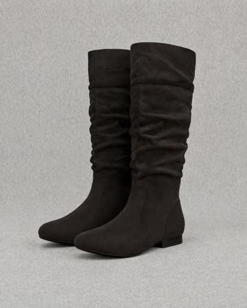 Black knee boots, product photo
